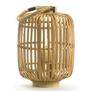 Linterna de Ratán Blanco Tejida a Mano al por Mayor con Inserto de Vidrio para Decoración de Interiores y Exteriores, Jardín, Estilo Moderno, Linterna Redonda de Mimbre - Product Image 5