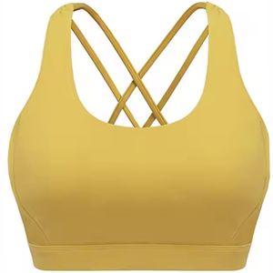สปอร์ตบราไร้รอยต่อสำหรับผู้หญิงบราโยคะดันทรงแบบไขว้ด้านหลังระบายอากาศได้ดี - Product Image 1