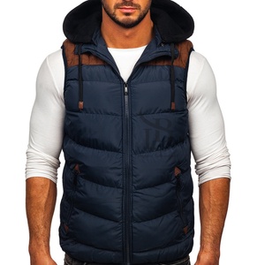 Chaqueta de diseño para hombre con logotipo personalizado con chaleco sin mangas de tela cálida acolchada para fitness y uso informal para chalecos acolchados de invierno - Product Image 4