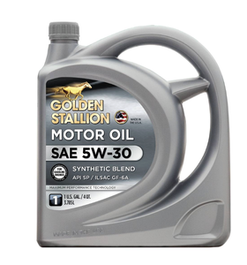Golden Stallion Synthetic Blend Anti-Wear SAE 5W-<b>30</b> Automotive Lubricant Motor <b>Oil</b> 3 Pack <b>5</b> Quart - Product Image 1