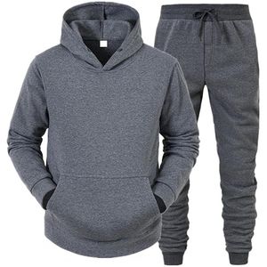 Nouveaux ensembles de survêtement unisexe avec sweat-shirt et pantalon de jogging, survêtements personnalisés, survêtement de sport uni pour homme, 100% coton - Product Image 1