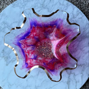 Tazón de Resina de Lujo, Tazón Decorativo Hecho a Mano con Diseño de Modelo, Estilo de Comida, Alta Calidad, Decoración del Hogar, Precio Más Bajo - Product Image 1