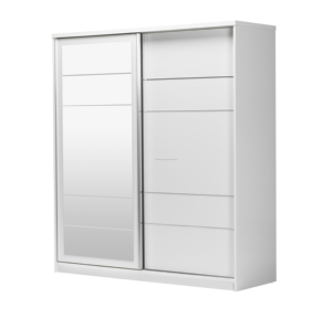 High Quality Athome PALMA02 Palma 160 cm <b>White</b> Mirror <b>Wardrobe</b> Convertible <b>Sliding</b> <b>Doors</b> Modern Bedroom Furniture Free-Standing - Product Image 1
