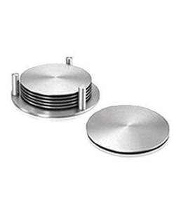 จานรองแก้วโลหะทรงกลมทันสมัยทำจากสเตนเลสสตีลพร้อมอุปกรณ์ตกแต่งทันสมัยเหมาะสำหรับตกแต่งบ้านและป้องกันเครื่องดื่ม - Product Image 4