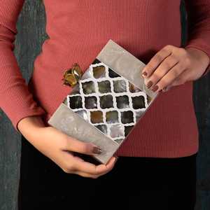 Sac à main de soirée pochette en cristal de luxe pour dames résine étanche léger mode sac de dîner fermeture à glissière chaînes de perles - Product Image 3