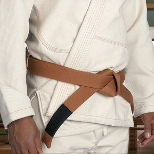 Superventas logotipo personalizado bordado Jiu Jitsu Taekwondo Karate Judo BJJ Karate cinturón para entrenamiento de artes marciales - Product Image 1