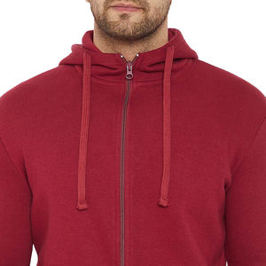 Prix de gros Custom Made Sweats à capuche en coton mélangé de haute qualité pour hommes Sweat à capuche épais en molleton chaud avec fermeture éclair pour l'hiver à vendre - Product Image 6