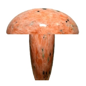 High Quality Crystal <b>mushroom</b> orange calcite Gua Sha Body Natural Scraping Massage Tool Facial Gemstone <b>mushroom</b> Wholesale - Product Image 4