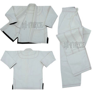 Mélange de coton brésilien Jiu Jitsu Gi BJJ Gi Kimono pré-rétréci Jiu Jitsu uniforme bleu/blanc/noir ensemble - Product Image 6