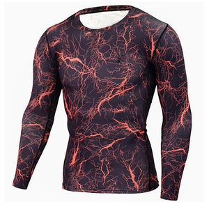 Meilleur prix de gros Rash Guard MMA personnalisé pour hommes Manches longues Col montant Imprimé Respirant Séchage rapide Antibactérien - Product Image 5