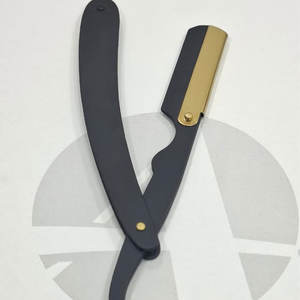 Navaja de Afeitar Plegable de Acero Inoxidable, Hoja Dorada de Grado Médico, para Barbería y Salón - Product Image 3