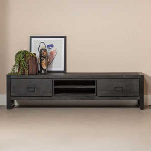 Mangohouten เคลวิน180ซม. ตู้ทีวีสีดำ180ซม. เฟอร์นิเจอร์ห้องนั่งเล่น - Product Image 1