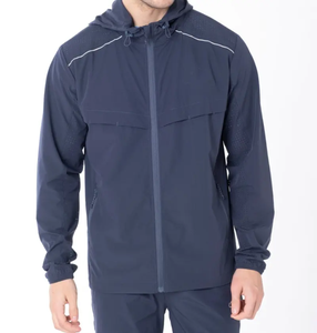 ชุดวอร์มกันลมผ้าไนลอนทำจากโพลีเอสเตอร์มีซิปสะท้อนแสงสำหรับผู้ชายชุดวอร์ม - Product Image 1