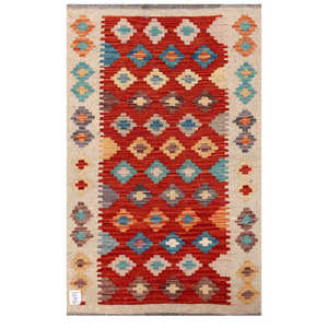 Tapis Kilim d'Afghanistan Maimana 123 x 77 cm, produit à suspendre au mur - Product Image 1