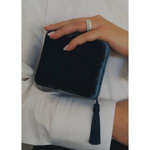 Luxurious Rectangle the Keepsake Jewelry Box Elegant Metal PC Crystal Brass Ring Box Display with Features - Product Image 3