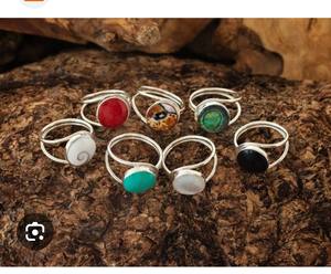 Bague fine en argent sterling 925 plaqué or avec pierre précieuse ovale turquoise de 8x10 mm, sertie en bélière, certifiée IGI, tailles US 6-20 - Product Image 4