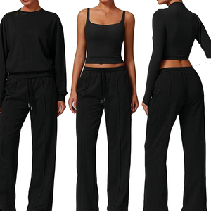 Nuevo Conjunto Deportivo de 4 Piezas para Mujer, Camiseta de Manga Larga, Pantalones Deportivos, Sudadera, Chaleco de Yoga, Sujetador Deportivo - Product Image 2