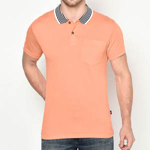 Camiseta de manga corta de estilo informal y cómodo para hombre al mejor precio, camiseta de polo sólida en blanco hecha en Pakistán, servicio OEM teñido liso de punto - Product Image 1