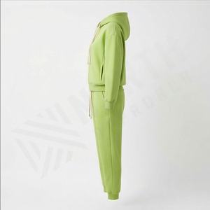 Stylish <b>Womens</b> Pure Cotton Fleece Tracksuits Customizable Logo Label High Quality Ladies Sets Premium Soft <b>Warm</b> Gym Sportswear - Product Image 3