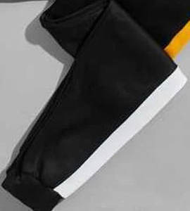 Chándal Deportivo de Invierno con Capucha Estampada de Alta Calidad, Transpirable, 100% Algodón, Panel Negro, Unisex - Product Image 6