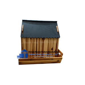 กรงสุนัขทำจากไม้ธรรมชาติสำหรับบ้านสุนัขสุดหรูกลางแจ้งจากเวียดนามผู้ผลิตขายส่ง - Product Image 5