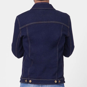 Le service d'OEM et d'ODM de vestes de jeans solides de lavage moyen des hommes de port de rue sont fournit - Product Image 4