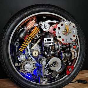 Horloge Cadeau Personnalisée, Horloge Cadeau d'Entreprise, Horloge Pièces de Moto, Horloge Pièces Métalliques, Horloge Artistique, Horloge Engrenages Moteur, Personnalisation Vietnam 2026 - Product Image 3