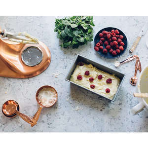 ถ้วยตวงและช้อนทองแดงทรงกลมดีไซน์มาตรฐานทำด้วยมือเสร็จแล้วสำหรับการวัดห้องครัวที่ทันสมัยและแม่นยำ - Product Image 4