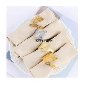 Anillo para Servilletas de Diseño Moderno, Anillo para Servilletas de Aluminio Color Dorado, Anillo para Servilletas con Forma de Árbol para el Hogar y Restaurantes - Product Image 6