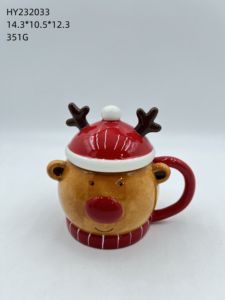 Mug à café en porcelaine artisanal, prix d'usine, nouveau, pour Noël, cadeau de Noël festif - Product Image 3