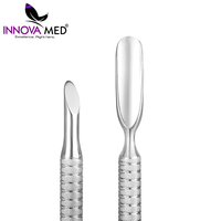 Kit de coupe-cuticules et repousse-cuticules double embout en acier inoxydable durable, réutilisable, pour manucure et pédicure des ongles des mains et des pieds