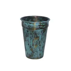 Pot de fleurs rond en bronze avec support intérieur et extérieur décoration de jardin en laiton avec algues pour anniversaires - Product Image 5