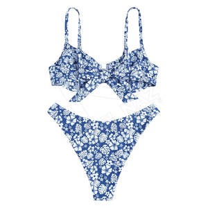 Moda nuevo Skinny espalda descubierta alta elasticidad Bikini Color personalizado traje de baño de las mujeres conjunto Bikini traje de baño para las mujeres - Product Image 2