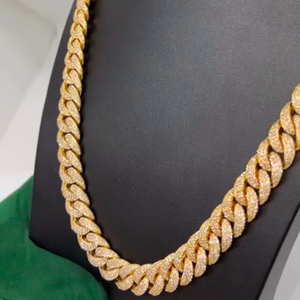 Meilleure vente en argent sterling 925 personnalisé diamant glacé nouvelle chaîne de mode avec diamants blancs unisexe chaîne de style Hip Hop - Product Image 3