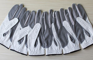 Cuir véritable en peau de mouton respirant avec gants de golf antidérapants hommes main gauche/droite granulés souples hommes gants de golf Logo personnalisé - Product Image 6