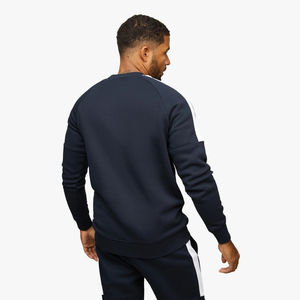 Sweat-shirts à col rond surdimensionnés pour hommes, de haute qualité, en molleton 100% polyester, avec broderie de logo personnalisée - Product Image 2