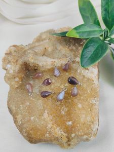 925 Plata Chocolate piedra lunar gota colgante collar hecho a mano chapado en rodio facetado piedra lunar lágrima gota rodio plateado joyería - Product Image 4