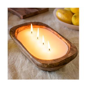 Tazón de masa de madera, tazón de masa para velas, diseño moderno personalizado para decoración del hogar, contenedor de velas, tazón de masa - Product Image 1
