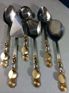 Juego de Cubiertos de acero inoxidable de alta calidad, suministros al por mayor, fabricante indio, incluye cuchara con acabado de espejo, apto para lavavajillas - Product Image 4