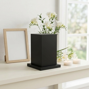 High Quality Modern Matte Black Aluminum Cylinder <strong>Pet</strong> Urn with Large Volume Personalized Laser Engraved <strong>Memorial</strong> <strong>Box</strong> <strong>for</strong> Ashes - Product Image 1