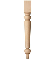 Pieds de table coniques sculptés en bois massif robuste pour bureaux modernes minimalistes, tables de salle à manger et de salon - Utilisation extérieure et hospitalière