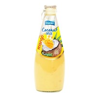 Boisson au lait de coco vietnamienne saveur fruitée dans une bouteille en verre de 290ml Échantillon gratuit de marque Tando Conception gratuite Production OEM