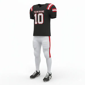 Ensemble de maillot et short de football américain personnalisable, 100% polyester, respirant et grande taille avec position du logo sur le devant - Product Image 5