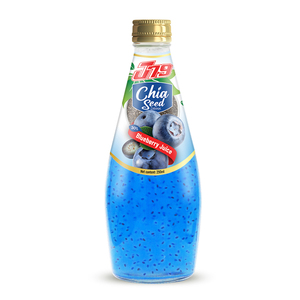 Boisson aux graines de chia en bouteille de verre de 290 ml avec 30 % de jus de fruits, jus de fraise, marque privée OEM ODM HALAL BRC, fabricant de boissons - Product Image 2
