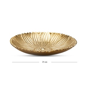 Elegante bandeja decorativa con forma de hoja dorada para uso en mesa Elegante centro de mesa Ideal para decoración festiva y regalos - Product Image 5