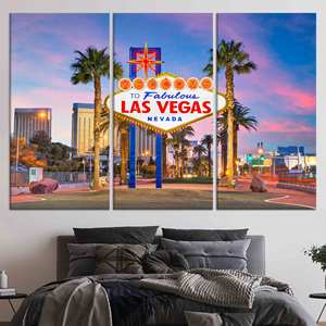 Tableau imprimé sur toile élégant - Décoration moderne avec vue sur le paysage, lot de 3 toiles - Product Image 1