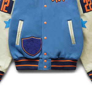 Veste universitaire Letterman à manches longues pour hommes, nouveau design, veste en toile vierge unie vente en gros - Product Image 5