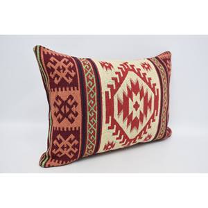 Almohada roja de lana tejida Vintage de 20x28 pulgadas, ecológica, antideslizante, extraíble, lavable, patrón bordado Floral tradicional para - Product Image 3