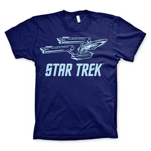 Camiseta Star Trek 100% Algodón, Diseño de la Nave Enterprise, Jersey Grueso de 240 GSM, Patrón Sólido y Animado, Diseño Personalizado por Sublimación - Product Image 1