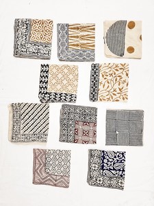 Hand Block Printed Organic Cotton <b>Bandana</b> Scarves Set Of 10 <b>Paisley</b> - Product Image 5